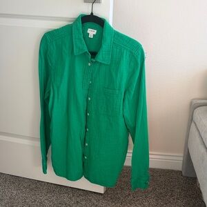 J. Crew Vibrant Green Women's Button Down Shirt